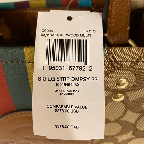 ✅SOLD✅NEW AUTHENTIC COACH SIG LG STRP DMPSY 22 CROSSBODY SLING BAG - Picture 3 of 6